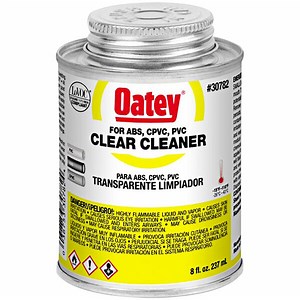Oatey 30782 8 oz. Clear Cleaner for ABS / PVC / CPVC Pipe & Fittings