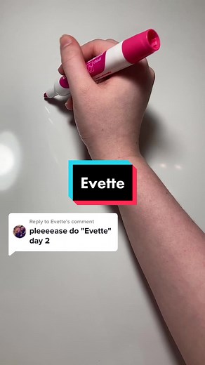 Calligraphy ASMR: Whiteboard Name Writing by Evette