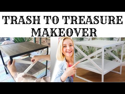 Hamptons-style side table makeover