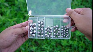 Drop Shot Weights Kit, 52pcs Round Fishing Weights Sinkers Bass Casting Drop Shot Sinkers Rig Cannonball Weights Assorted Set for Bass Fishing Freshwater Saltwater