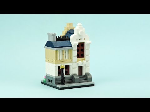 LEGO Mini Modular Townhouse. MOC Building Instructions.