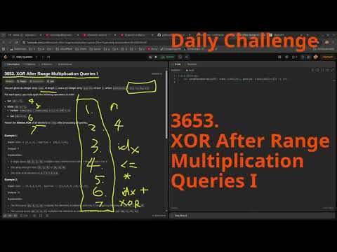 Leetcode Daily Challenge 3653. XOR After Range Multiplication Queries I #python #dsa