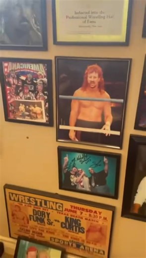 This is a final quiet, powerful glimpse into the office of the one and only Terry Funk. The pictures of friends and reminders of a career that redefined wrestling—and a life that meant even more. This isn’t just a room. It’s a time capsule. A tribute to a man who gave everything to the sport, and then gave even more to the people around him. Thank you to Kynan Smith—a close friend of Terry’s and subscriber to our page—for allowing us this inside look. He’s the reason we’re able to share this mom
