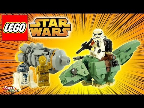 LEGO Star Wars Dewback Sandtrooper Microfighters C3PO R2D2 75228 Review Speedbuild français