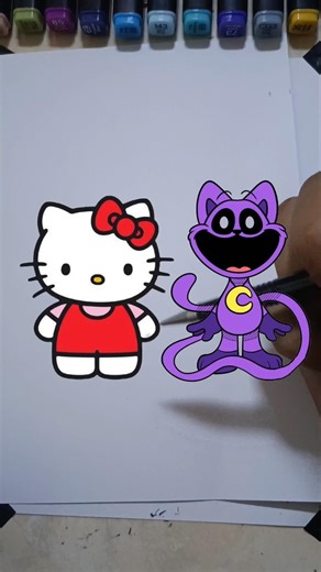 what's the characters name❓ hello Kitty ➕ catnap #poppyplaytime #hellokitty