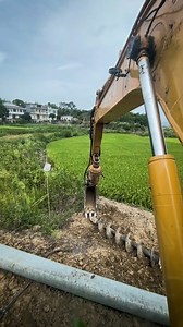 Powerful Machine at Work: Pole Installation Made Easy #ConstructionTech #SmartFarming #HeavyEquipment #EngineeringInAction | Production Pulse