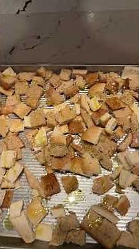 Homemade Croutons using Old Bread Crusts