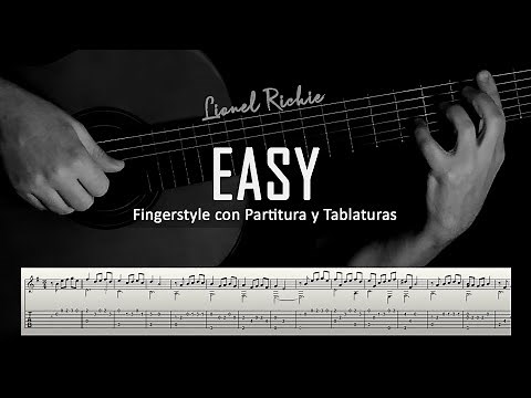 Easy (Lionel Richie) ▶ Guitarra solista fingerstyle + partitura/tablatura