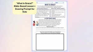 What is Grace Bible Lesson for Kids With Reflection Question and Drawing Prompt Christian Worksheet for Sunday School or Homeschool - Etsy