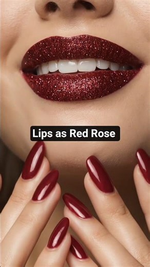 Luxury Glitter Red Lips – Bold| Glossy & Party-Perfect Glam Look #beauty #makeup #makeuptutorial