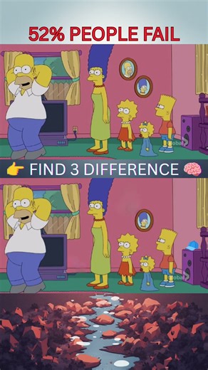 🟡 Can You Spot the 3 Difference in This Simpsons Challenge? 🕵️‍♂️🔥 #SimpsonsShorts #Anime #simpsons