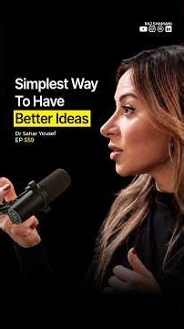 Most Creative People Use This Mental Trick For Better Ideas | @DrSaharYousef - Raj Shamani #shorts