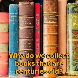 Why do we collect books that are centuries old? Is it the history… the craftsmanship… the stories? For some it is the craftsmanship. For others, the history. For many, it is simply the feeling of holding something that has lived through time. An antiquarian book is more than paper, it is a survivor, a witness, and often a silent companion to lives long gone. Pages may carry foxing, inscriptions, gilded edges or a name in faded ink. Each mark tells a story. I would love to know! What is it about 