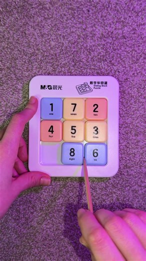 🐾 from 1 to 8 ➰ Sliding Block Puzzle ➰#slidingpuzzle #asmrsounds #satisfying