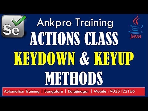 Selenium with Java 31 - Actions class Keydown and keyup method explained in detail with code