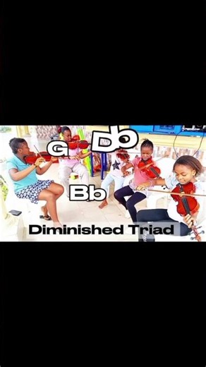 Violin Students Playing Major, Minor, Diminished & Augmented Triads in G Major.