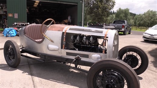 11K views · 456 reactions | This car was 'hand built' by Surtz in the same pain staking method it would have been done back in the day. It has a Tiger Moth airplane engine in it. | The Hot Rod Show | Facebook