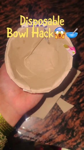 Homemade disposable Bowl hack😨#shorts #lifehacks #shortsfeed