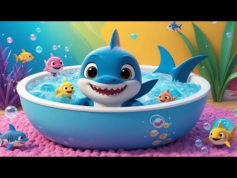 Baby Shark’s Toy Splash — Rubber Sharks in Bubble Bath Dash | Fun Bath Time Song Kids | Shark Rhyme