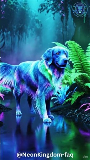 Neon Dog | Neon golden retriever | Neon Kingdom | Neon Jungle | Neon Art | # neonanimalkingdom,