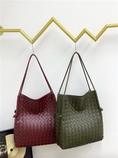 The 09 Kaia Woven Leather Bucket Bag - Etsy