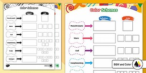 Elements of Art: Color Schemes Worksheet