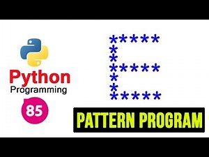 Python Pattern Programs - Printing Stars "*" in E Shape
