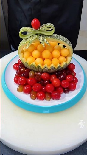 Make a delicious and beautiful cantaloupe fruit platter in just a few simple steps #FastGrowthPlan