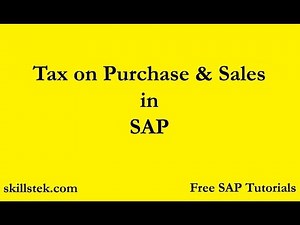 Tax on Purchase and Sales in SAP |Tax Procedure in SAP | Withholding Tax configuration in SAP FICO