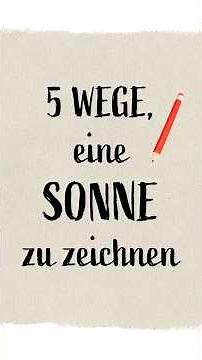 5 Wege, eine Sonne zu zeichnen ✏️ #zeichentipps #illustrationlernen #einfachzeichen