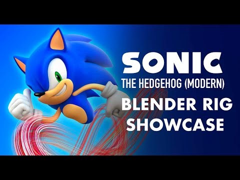 Modern Sonic rig for Blender 4.x - Video Showcase