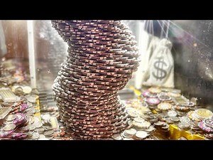 🤯CASINO HANDED Me 10 FREE Quarters to Beat Their HIGH LIMIT COIN PUSHER! 😱(I DID IT!)