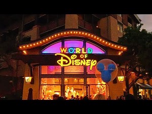 Downtown Disney District 2024 Evening Walkthrough in 4K - Disneyland Resort, California