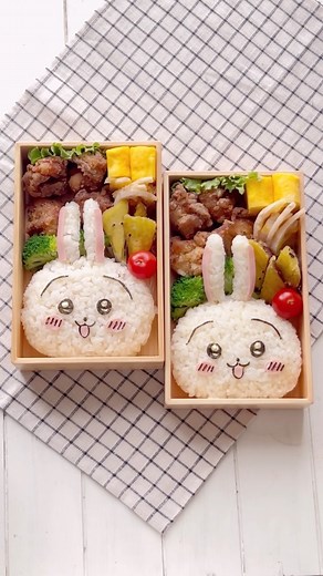 momo ▷キャラ弁料理家・キャラ弁動画 on Instagram: "いつだったかのW弁当だった日🍱 ちいかわのうさぎをWで♡ ************** 他にもたくさんのキャラ弁レシピを投稿しています🍱 投稿はこちらから→ @momokyaraben *************** #ちいかわ#ちいかわうさぎ #ちいかわうさぎキャラ弁#ちいかわうさぎ弁当 #キャラ弁#お弁当リール #お弁当動画 #お弁当 #おべんとう #料理動画 #キャラ弁 #簡単キャラ弁 #キャラ弁作り方 #キャラ弁レシピ動画 #レシピ動画 #お弁当記録 #オベンタグラム #フーディーテーブル #おうちごはんlover #momokyaraben #bento#igersjp#ig_japan#kyaraben #chiikawa"