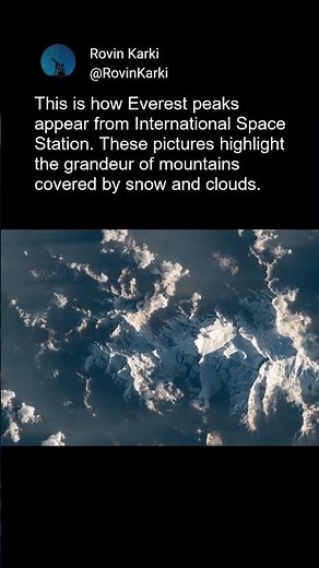 A picture of Himalayan mountain range from international space station #nasa #astronomy