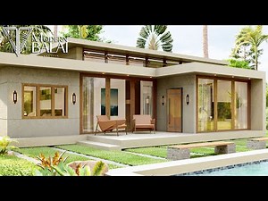 MINIMALIST CONCRETE HOUSE DESIGN WITH INTERIOR DESIGN | 2-BEDROOM 13X8 METERS | MODERN BALAI