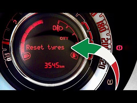 Fiat 500 reset tyres warning TPMS