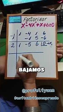 Factoring using Ruffini's Rule 🤓 #profeliyuan #thisisalsowtolearn