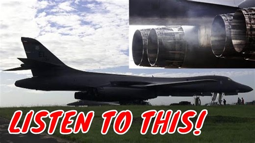 Smokey USAF B-1 Bomber Engine Shutdown
