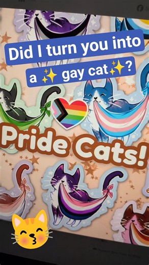 Did I turn you into a gay cat?? 😽🏳️‍🌈 | #lgbt #pride #cats #cat #stickers #lgbtqia