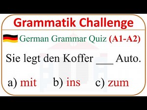 Unlock Your German Skills: A Fun A1 A2 Grammar Quiz! 🇩🇪📝
