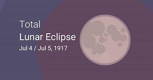 Total Lunar Eclipse on July 4–5, 1917 – Where and When to See