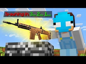 Minecraft, But GUNS Spawn Every Minute...