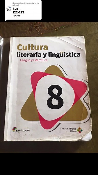 Estudio de lengua y literatura de Santillana 7mo y 8vo grado