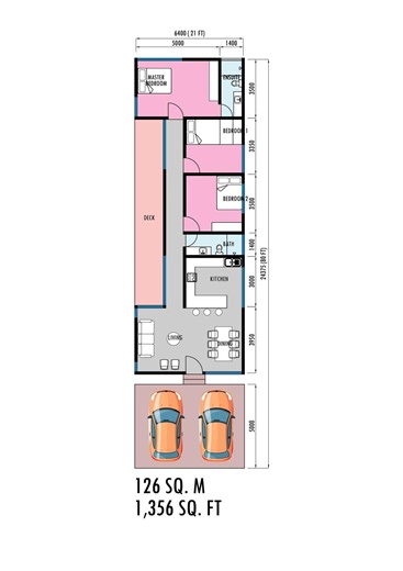 3 Bedroom Compact On A Narrow Lot Floor Plan