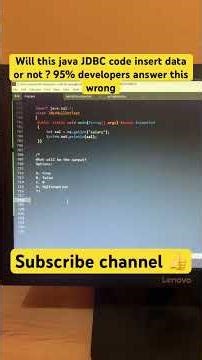What Will Be the Output? | JDBC Interview Question | Java Interview Question #interview #mysql