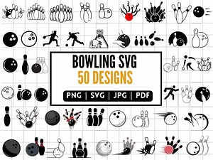 Bowling SVG Bundle, Bowling SVG, Bowling Split Monogram Svg, Sports Svg, Bowling Pin Outline, Bowling Clipart, Bowlingball SVG, Vector - Etsy