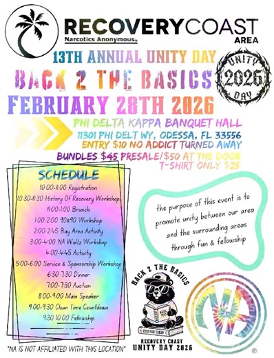 Unity Dat Pasco County Florida | Narcotics Anonymous Recovery Forum