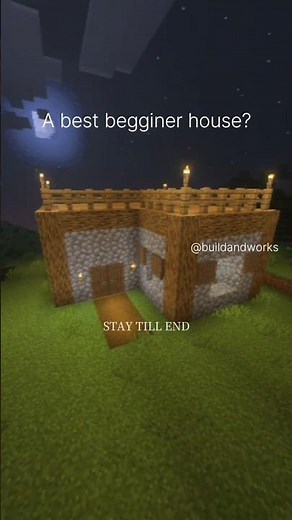 HOW TO BUILD A BEST BEGINNER HOUSE IN MINECRAFT #shorts #minecraft #howto #minecraftshorts #builds