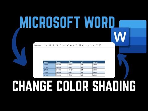 How To Change Alternating Color Shadings On Tables In Microsoft Word